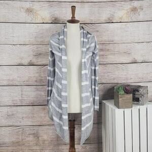 Splendid Women's Montrose‎ Stripe Hooded Cardigan Wrap Size Extra Small